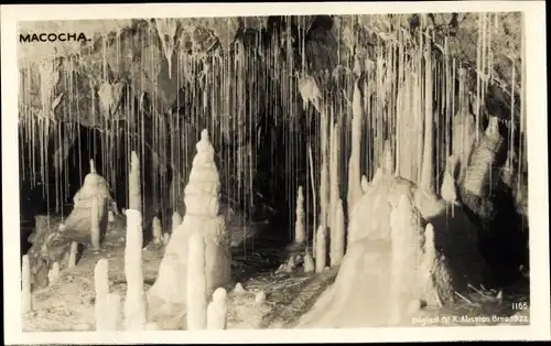 Ak Vilémovice u Macochy Südmähren, Macocha, Stiefmutterschlucht, Tropfsteinhöhle