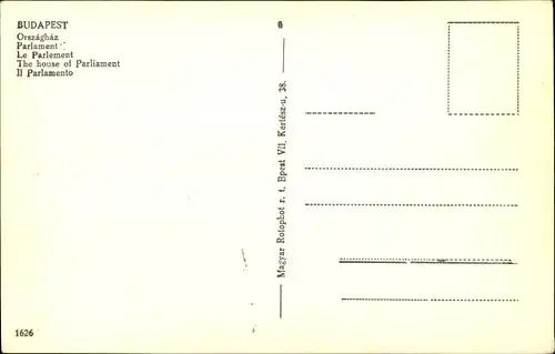 Ak Budapest Ungarn, Parlament