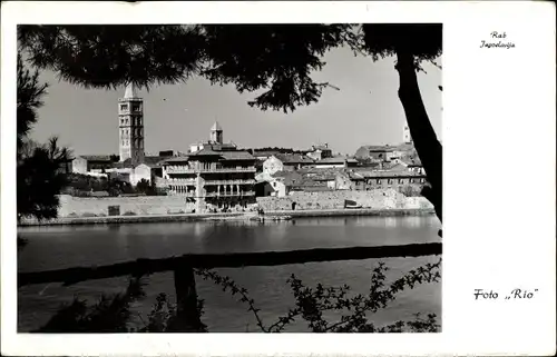 Ak Rab Kroatien, Blick auf den Ort