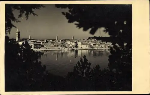 Foto Ak Rab Arbe Kroatien, Stadtpanorama, Hafen