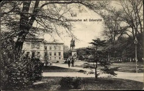 Ak Kiel in Schleswig Holstein, Schlossgarten, Universität