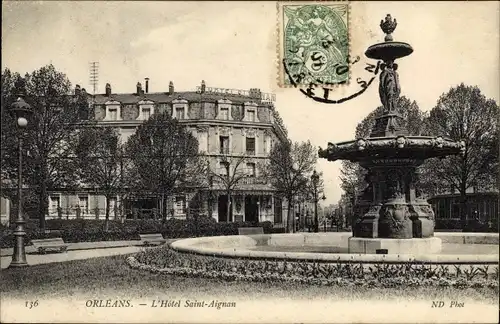 Ak Orléans Loiret, L'Hotel Saint Aignan