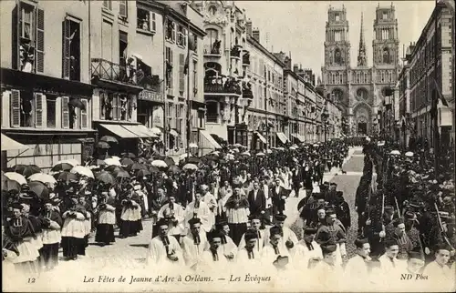 Ak Orelans Loiret, Les Fetes de Jeanne d'Arc, Les Eveques