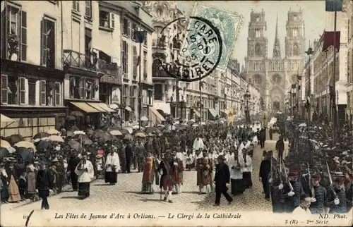 Ak Orléans Loiret, Les Fetes de Jeanne d'Arc, Le Clerge de la Cathedrale