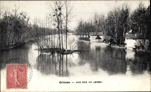 Ak Orléans Loiret, Vue sur le Loiret