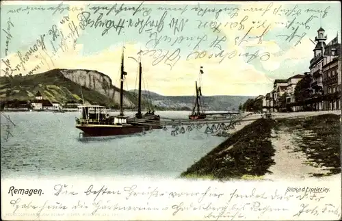 Ak Remagen am Rhein, Blick a. d. Erpeler ley