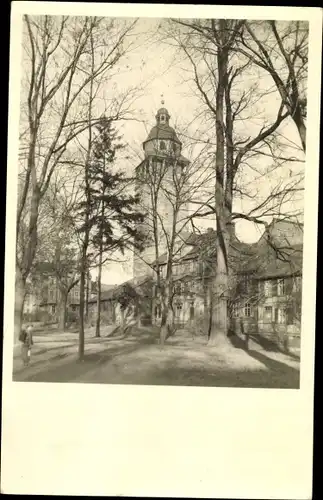 Foto Ak Bad Sooden Allendorf an der Werra Hessen, Marktplatz, Glockenturm