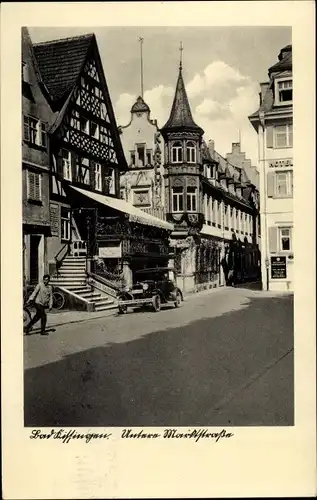 Ak Bad Kissingen Unterfranken Bayern, Untere Marktstraße, Kirche, Weigands Gaststätte, Geschäfte