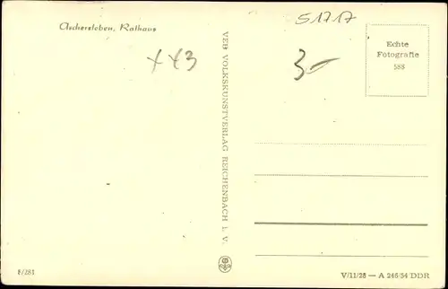 Ak Aschersleben im Salzlandkreis, Rathaus