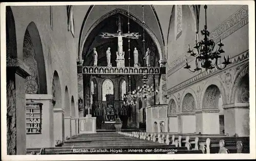 Ak Bücken in Niedersachsen, Inneres der Stiftskirche