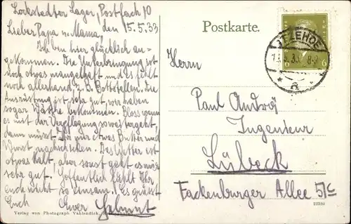 Ak Lockstedt in Schleswig Holstein, Lockstedter Lager, Wasserturm, Mannschafts- u. Wellblechbaracken