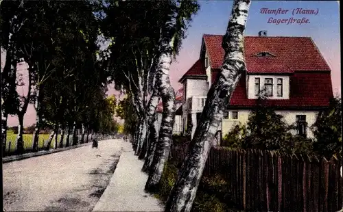 Ak Munster an der Örtze Lüneburger Heide, Lagerstraße