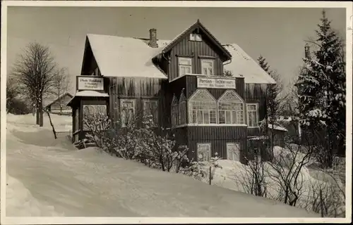 Ak Sankt Andreasberg Braunlage im Oberharz, Pension Töchternem, Winter