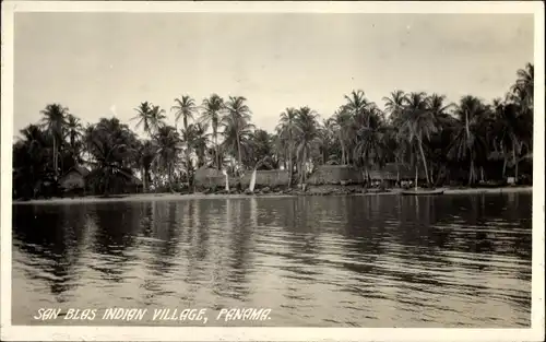 Foto Ak San Blas Archipel Panama, Indian Village