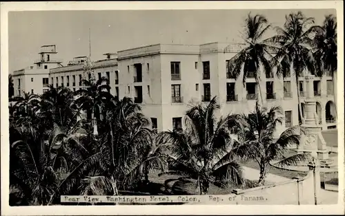 Foto Ak Colón Panama, Washington Hotel, Rear View
