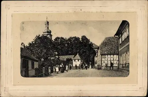 Präge Passepartout Ak Rheinzabern in der Pfalz, Blick zur Kirche