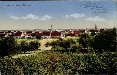Ak Mechtersheim Römerberg in Rheinland Pfalz, Totalansicht der Ortschaft