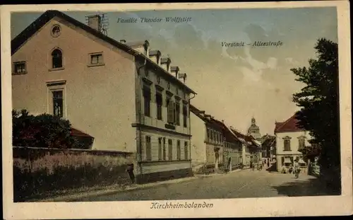 Ak Kirchheimbolanden im Donnersbergkreis, Familie Theodor Wolffstift, Vorstadt, Alleestraße