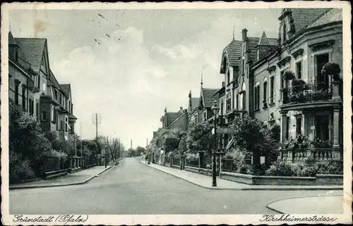 Ak Grünstadt in der Pfalz, Straßenpartie