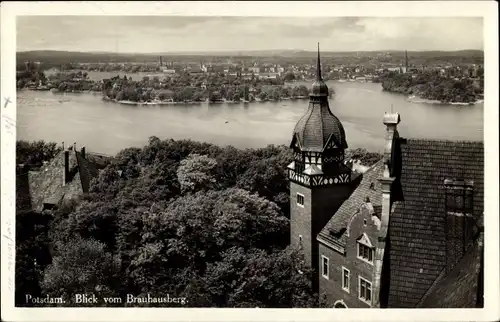 Ak Potsdam in Brandenburg, Blick vom Brauhausberg auf die Stadt
