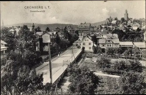 Ak Kronberg im Taunus, Totalansicht der Ortschaft