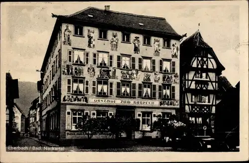 Ak Eberbach am Neckar Odenwald Baden, Gasthof Zum Karpfen