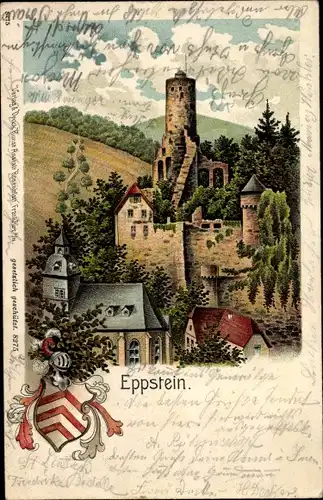 Litho Eppstein im Taunus, Burgruine, Kirche