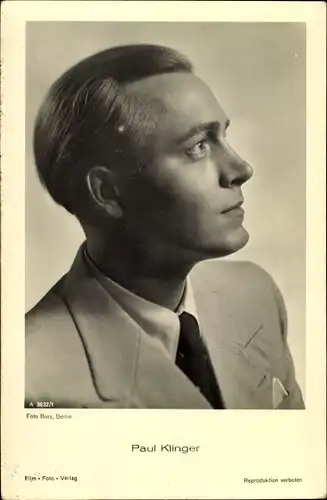 Ak Schauspieler Paul Klinger, Film Foto Verlag A 3632/1, Profil