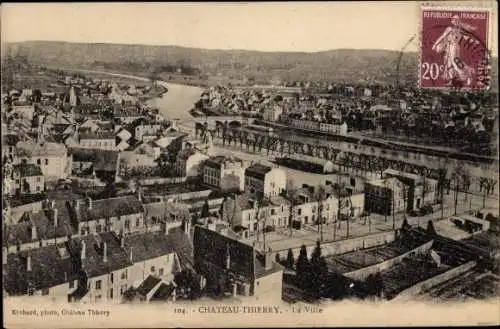 Ak Château Thierry Aisne, La Ville