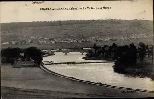 Ak Charly sur Marne Aisne, La Vallee de la Marne