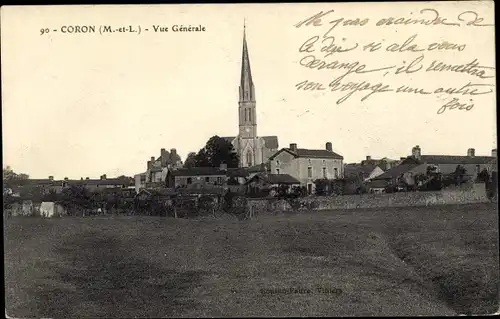 Ak Coron Maine et Loire, Vue Generale