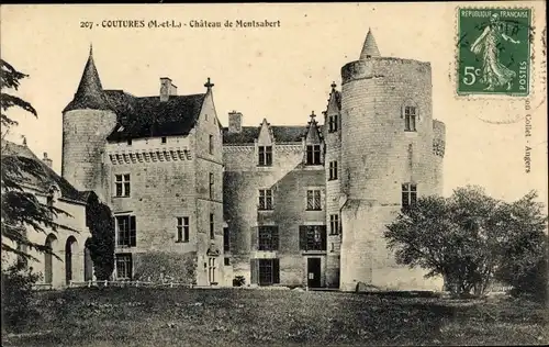 Ak Coutures Maine et Loire, Chateau de Montsabert