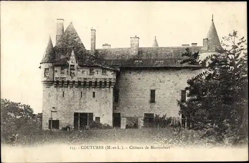 Ak Coutures Maine et Loire, Chateau de Montsabert