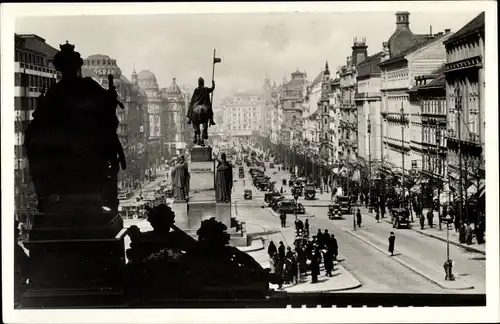 Ak Praha Prag Tschechien, Vaclavske namesti, Wenzelsplatz