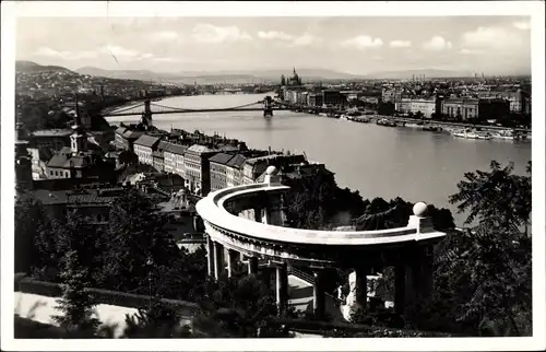 Ak Budapest Ungarn, Szent Gellert, Stadtpanorama