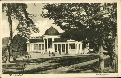 Ak Mariánské Lázně Marienbad Region Karlsbad, Rudolfsquelle