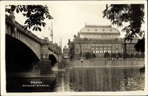 Foto Ak Praha Prag Tschechien, Narodni Divadlo, Theater