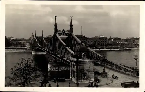 Ak Budapest Ungarn, Ferenc Jozsef hid, Franz Josef Brücke