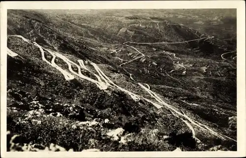 Ak Lovćen Lovtchen Montenegro, Weg zum Lovcen, Serpentinen