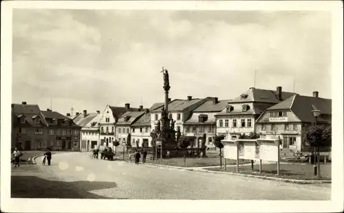 Ak Jablonné v Podještědí Deutsch Gabel Region Reichenberg, Stadtpartie, Denkmal