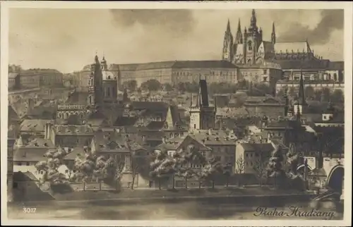 Foto Ak Hradčany Hradschin Praha Prag Tschechien, Panorama