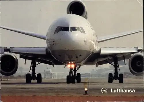 Ak Lufthansa McDonnell Douglas DC10-30, Deutsches Passagierflugzeug