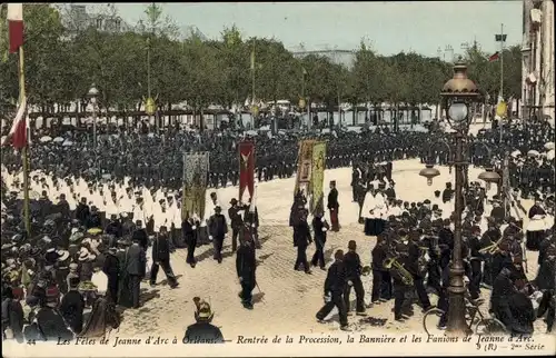 Ak Orléans Loiret, Les Fetes de Jeanne d'Arc, Rentree de la Prozession