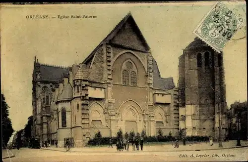 Ak Orléans Loiret, Eglise Saint Paterne