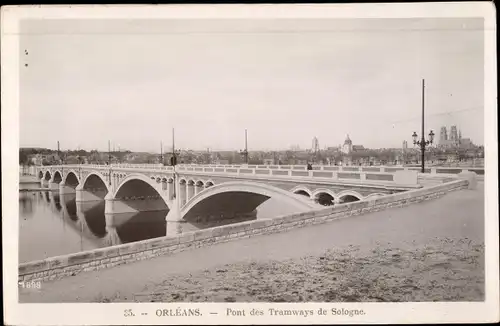 Ak Orléans Loiret, Pont des Tramways de Sologne