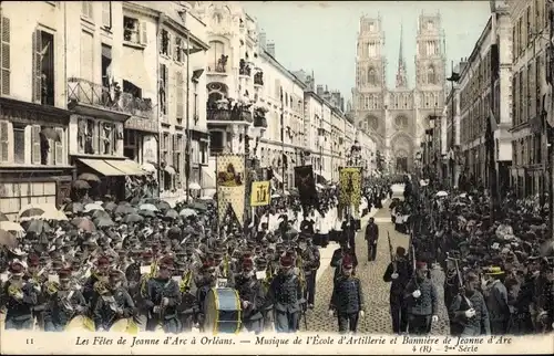 Ak Orléans Loiret, Les Fetes de Jeanne d'Arc, Musique de l'Ecole d'Artillerie