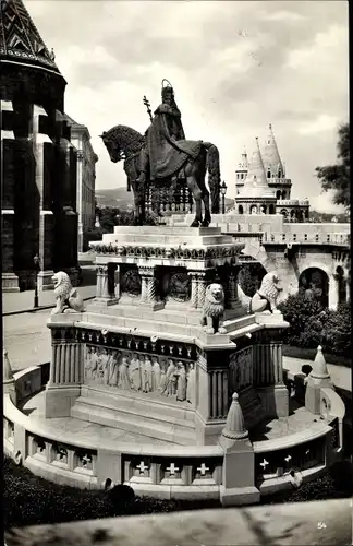 Ak Budapest Ungarn, St. Stefan-Denkam