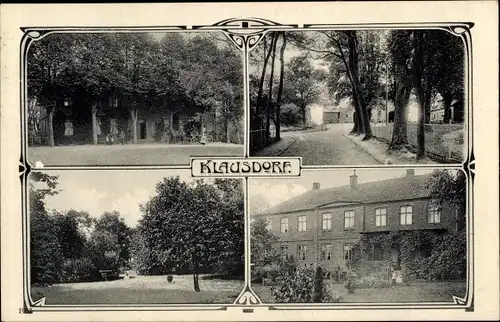 Passepartout Ak Klausdorf Schwentinental in Schleswig Holstein, Gebäude, Gartenanlage