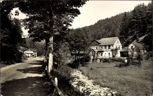 Ak Wurzbach in Thüringen, Im Sormitzgrund, an der Grubersmühle