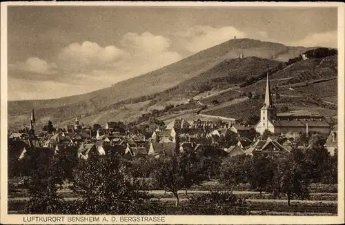 Ak Bensheim an der Bergstraße Hessen, Totale